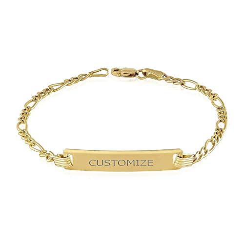 TOUSIATTAR 14K Yellow Gold Baby ID Bracelet