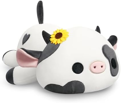 Onsoyours 12 Sunflower Cow Plush Pillow Toy