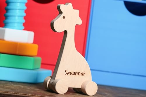 Wooden Squirrel Push Toy Handmade Baby Gift