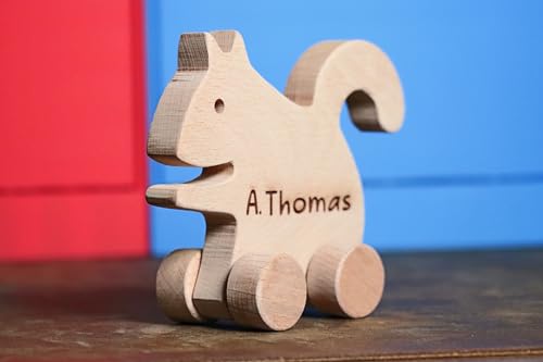 Wooden Giraffe Push Toy Personalized Gift