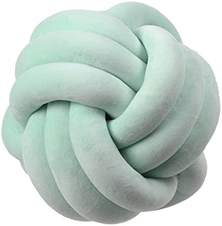 PUXU Knot Pillow Ball Round Plush Cushion Mint 85in22cm