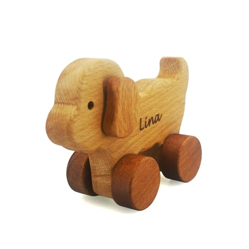 Personalized Wooden Dog Toy For Baby Boy