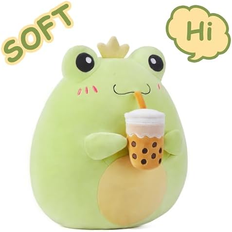 Large Frog Plush Pillow Toy 13 Cuddle Huggable Stuffed Animal