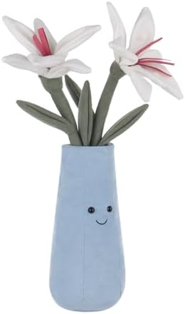 Apricot Lamb Potted Flower Lily Vase Plant Stuffed Animal 138 Inches