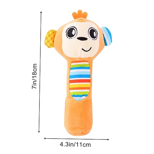 Milisten Plush Animal Rattle with Orange Fabric