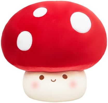 Yulefly 9-Inch Mushroom Pillow Plush - Cute Stuffed Animal Decor
