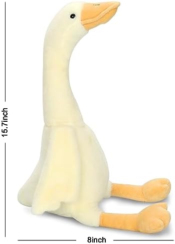 Soft White Goose Plush Toy Pillow for Kids