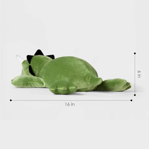 KOWSI Triceratops Weighted Plush Pillow - 16 Inch Dinosaur Snuggle Toy