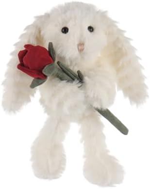 Apricot Lamb Huffy Rabbit with Rose Plush Toy