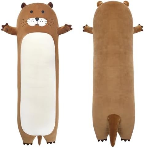 Giant Long Otter Plush Pillow for Kids - Cute Stuffed Animal Toy