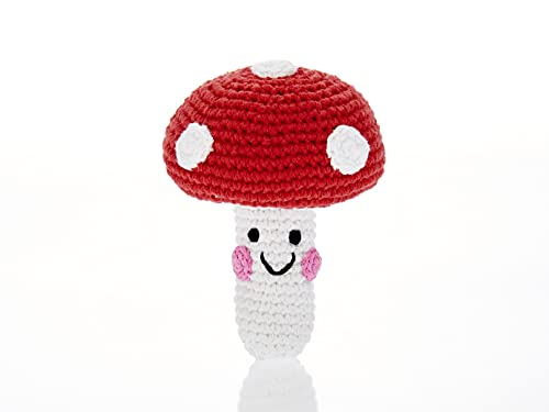 Pebble 200-005CR Red Toadstool Rattle