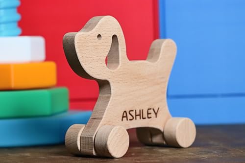 Wooden Giraffe Push Toy Personalized Gift
