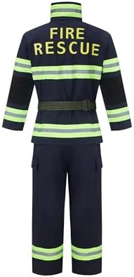 Kosgraiy Kids Firefighter Costume with 9pcs Accessories