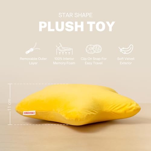 Kiddzentials Star Pillow 15in Yellow