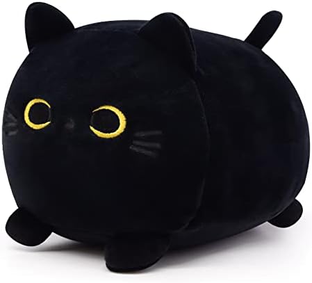 Kawaii Black Cat Plush Pillow Toy for Kids