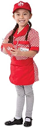 Melissa Doug Server Role Play Costume for Kids Ages 3-6