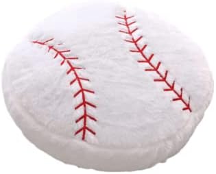 Baseball Plush Pillow - Fluffy Soft Throw Toy for Kids