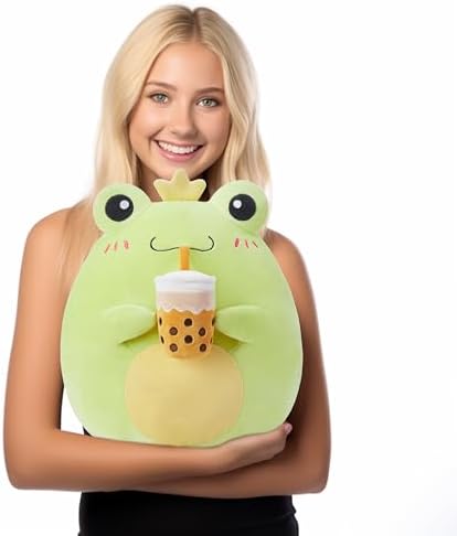 Large Frog Plush Pillow Toy 13 Cuddle Huggable Stuffed Animal