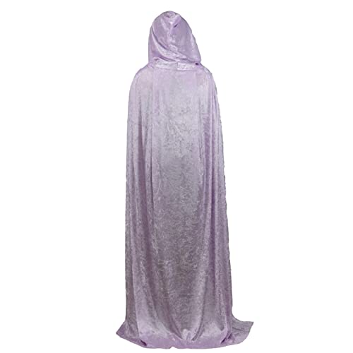 Light Purple Lavender Velvet Hooded Cape for All Sizes 1