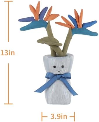 Apricot Lamb Paradise Bird Vase Stuffed Animal - 13 Inches