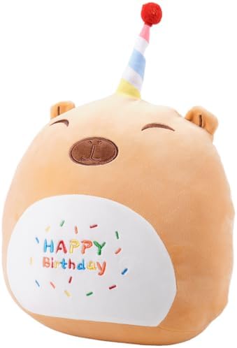 16 Inch Plush Brown Capybara Hugging Pillow