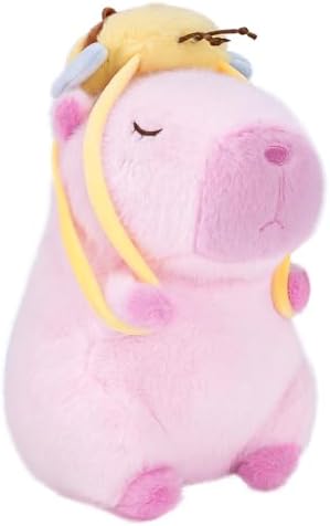 Capybara Plush Toy with Bee Backpack 9 Inch