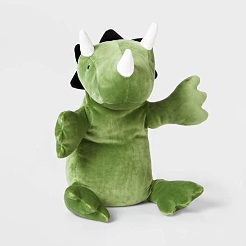 KOWSI Triceratops Weighted Plush Pillow - 16 Inch Dinosaur Snuggle Toy
