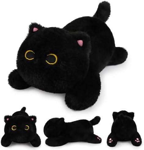 Leokawin Weighted Black Cat Plush Pillow