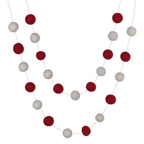 Matthew Mae Christmas Felt Garland - RedWhite