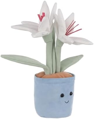Apricot Lamb Potted Lily Flower Plush Stuffed Animal for Kids