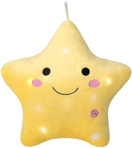 DearSun 13 Twinkle Star Plush Pillow Night Light
