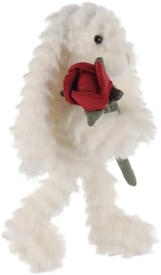 Apricot Lamb Huffy Rabbit with Rose Plush Toy