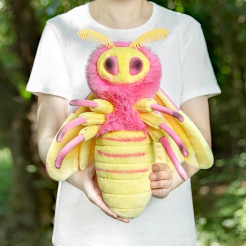 ZHONGXIN MADE Rosy Maple Moth Plush Pillow Toy 12in
