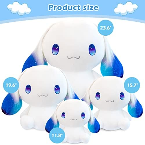 OULV Big Ear White Plush Dog Toy 118 Inch Hugging Pillow