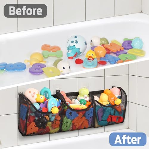 Goowin 3 Compartment Bath Toy Organizer