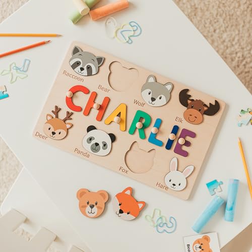Personalized Name Puzzle with Animal Figures