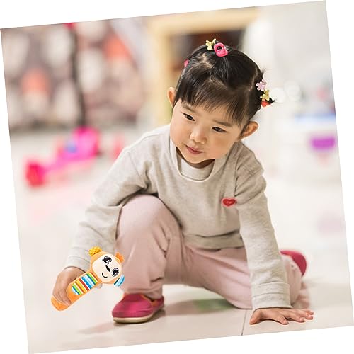 SUPVOX Plush Rattle Monkey Toy for Newborn Baby