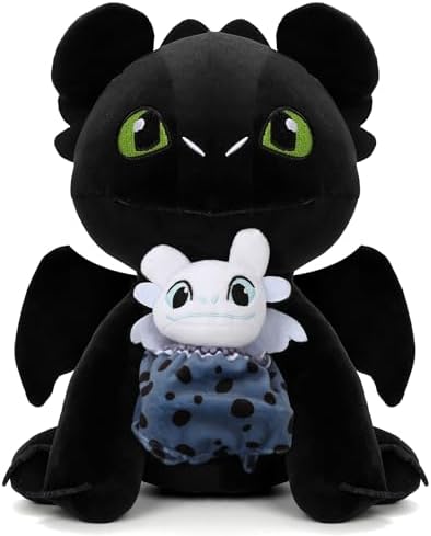 Memall 2 Pcs Dragon Plush Toy Set - 10 Inch Cute Stuffed Animal Pillow