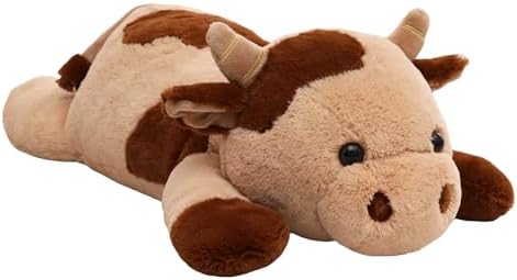 YESGIRL 256 Inch Weighted Cow Plush Toy