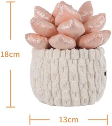 Apricot Lamb Potted Shiny Succulents Plush Stuffed Animal for Kids