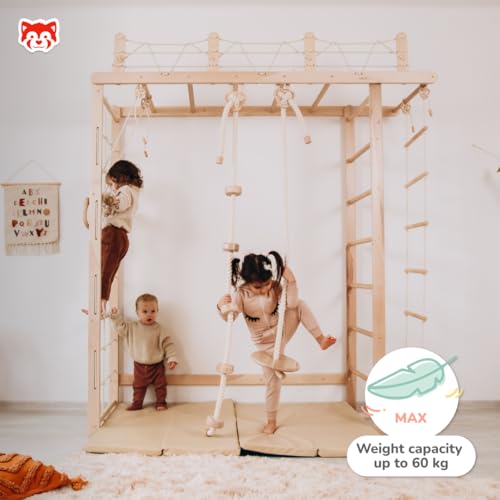 Wood And Hearts Bridge Swedish Ladder - Indoor Play Gym for Kids
