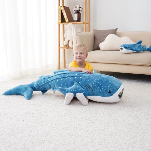 39-Inch Whale Shark Plush Pillow Toy