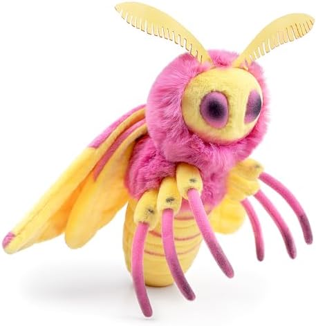 ZHONGXIN MADE Rosy Maple Moth Plush Pillow Toy 12in