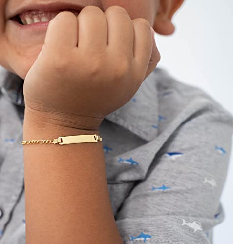 TOUSIATTAR 14K Yellow Gold Baby ID Bracelet