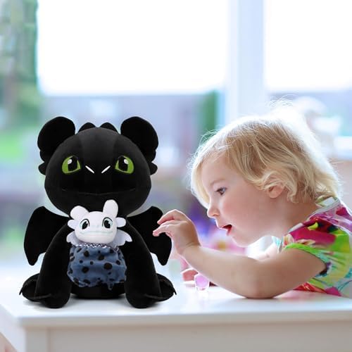Memall 2 Pcs Dragon Plush Toy Set - 10 Inch Cute Stuffed Animal Pillow