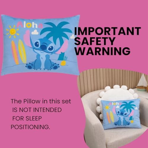 Disney Stitch Decorative Throw Pillow with Aloha Message