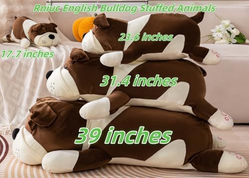 Brown 177in French Bulldog Plush Pillow Toy 1