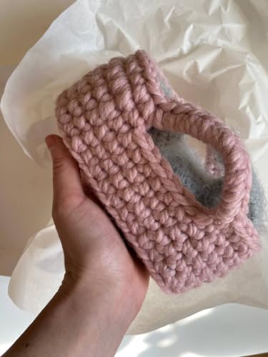 Fluffy Sleeping Kitten Grey Toy Newborn Cat Crib Toy