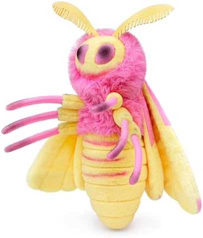 ZHONGXIN MADE Rosy Maple Moth Plush Pillow Toy 12in
