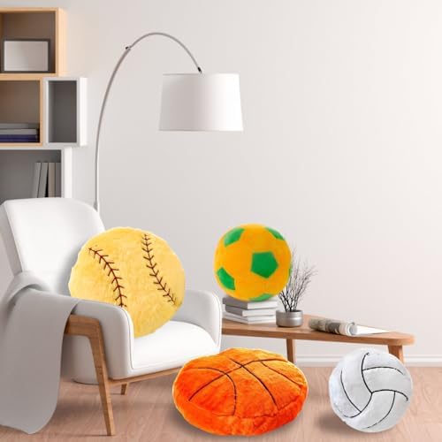 Baseball Plush Pillow - Fluffy Soft Throw Toy for Kids